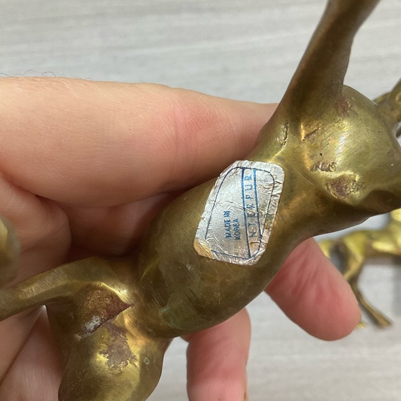 INTERPUR VINTAGE BRASS UNICORN AND BABY UNICORN MADE IN KOREA - Picture 4 of 10